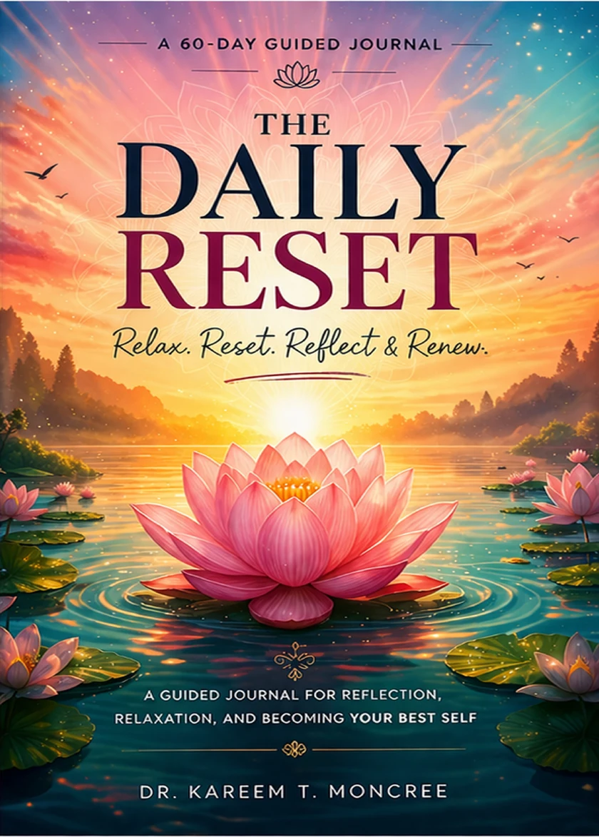 Front cover of The Daily Reset 60-day guided journal
